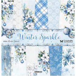 Set of 30x30 scrapbooking papers - ScrapAndMe - Winter Sparkle