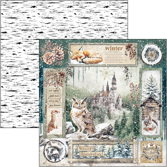 Set of scrapbooking papers 30x30cm - Paper Pad - Ciao Bella - Forest Tales