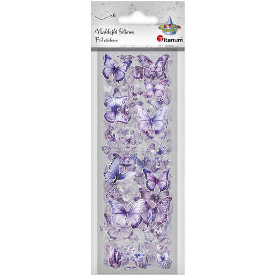 Stickers foil - Purple butterflies