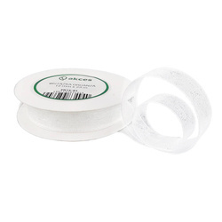 Ribbon / ribbon organza white 12mm x 23m