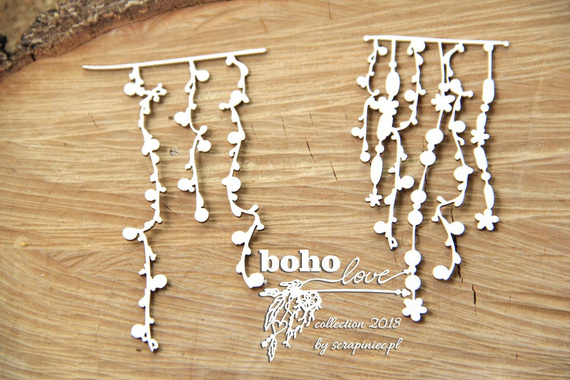 Chipboard Small Garlands 01 - Boho Love