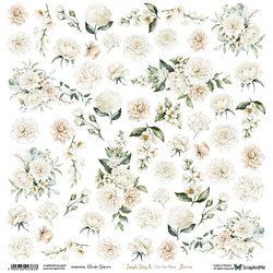 Scrapbooking paper 30x30 - ScrapAndMe - Simple Story 4 - Flowers - cut-out sheet