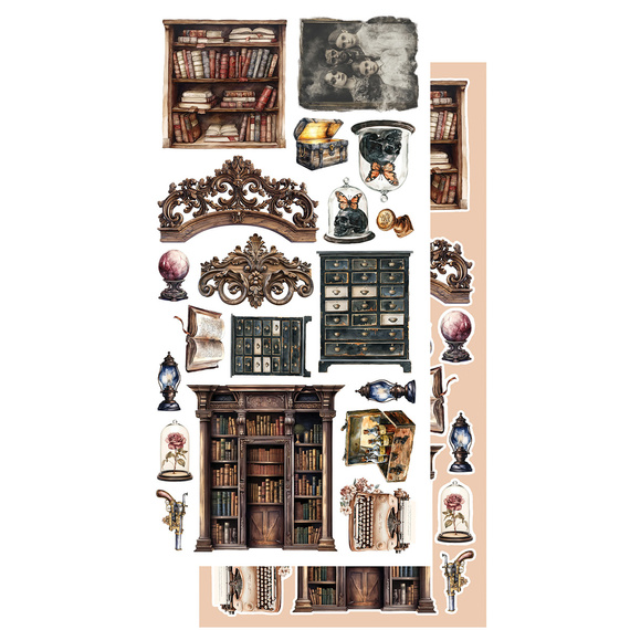 Set of 15x30 scrapbooking papers - Alchemy of Art - Behind Closed Doors