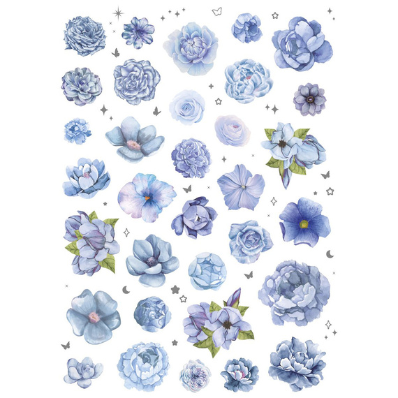 Stickers foil - Blue butterflies