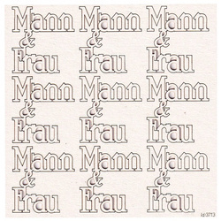 Chipboard lettering Mann & Frau