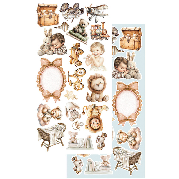 Set of 15x30 scrapbooking papers - Alchemy of Art - The Baby Boy