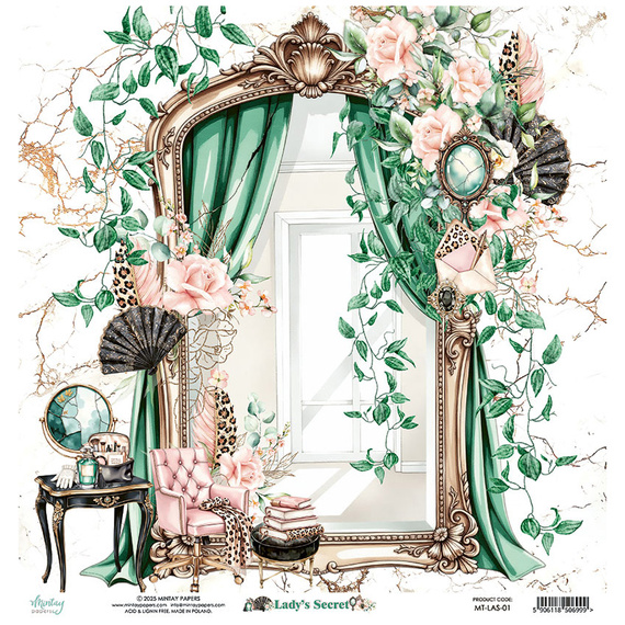 Scrapbooking paper 30x30 - Mintay - Lady's Secret 01
