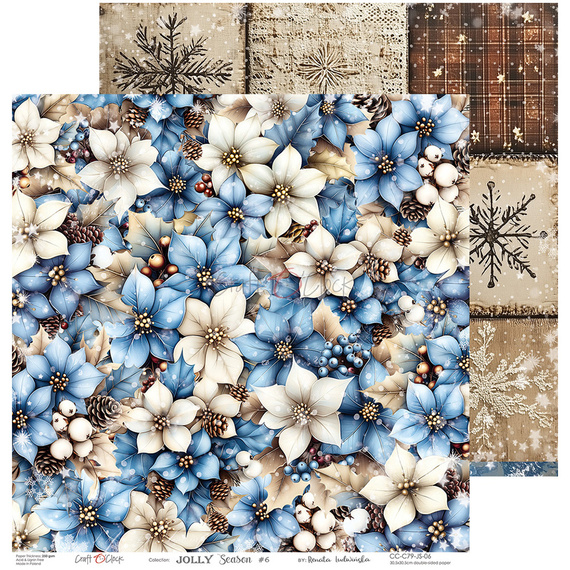 Set of scrapbooking papers 30x30 - Craft o'clock - Jolly Season