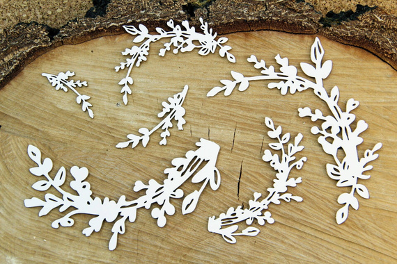 Chipboard Hi Summer - Big branches set