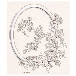 Chipboard - Grapevine - oval frame 01