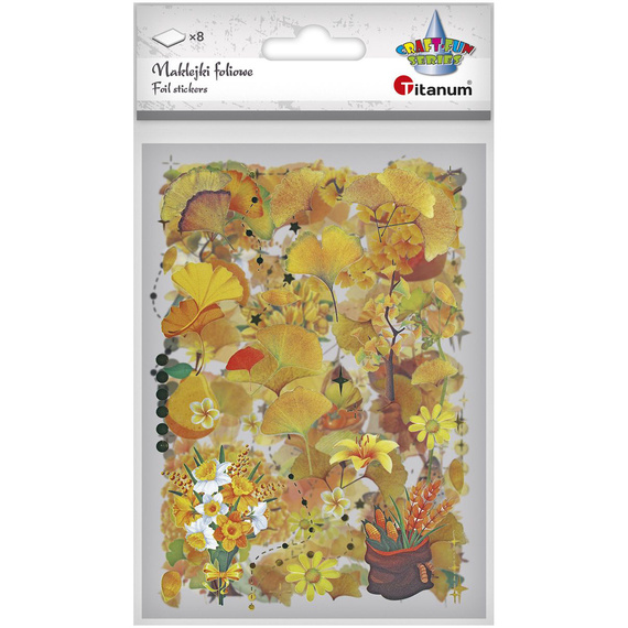 Stickers foil - Yellow flowers and leaves