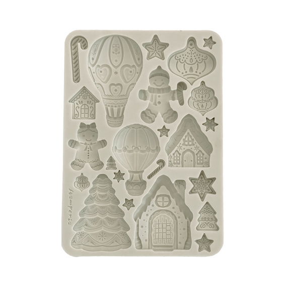 Silicone mold - Candy Christmas - gingerbread man- Stamperia