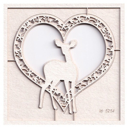 Chipboard - Cherish Christmas - Heart 02 