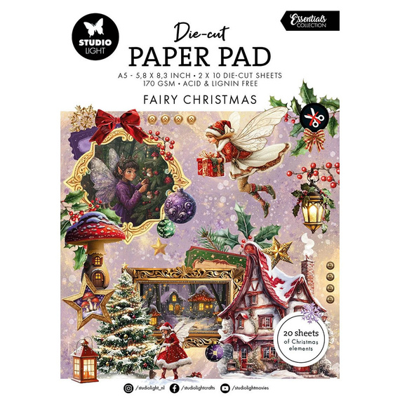 Set of scrapbooking papers with A5 elements - StudioLight - Fairy Christmas