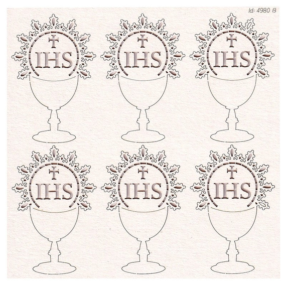 Chipboard - Chalice and host 01 - Tatting Communion - 6 pcs