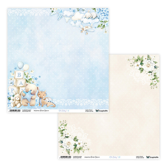 Scrapbooking paper 30x30 - ScrapAndMe - Oh, Baby  11/12