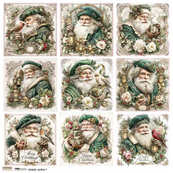 Stickers paper - ScrapLove - Green Santa Claus 1