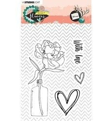 Stamp - StudioLight - Sweet Flowers No. 436 flower in a bottle scerca