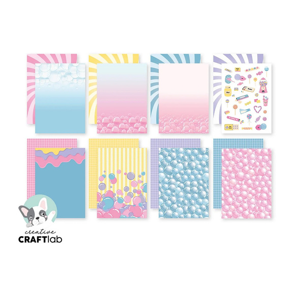A5 scrapbooking paper set - StudioLight - Bubblicious