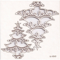 Chipboard - Christmas trees - Tatting Christmas