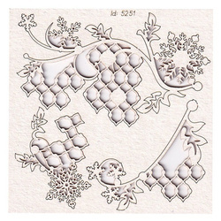Chipboard Christmas decorations - flowers 02 - Cherish Christmas