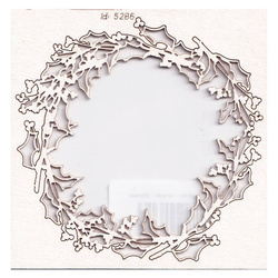 Chipboard - Flowers of Winter - Wreath