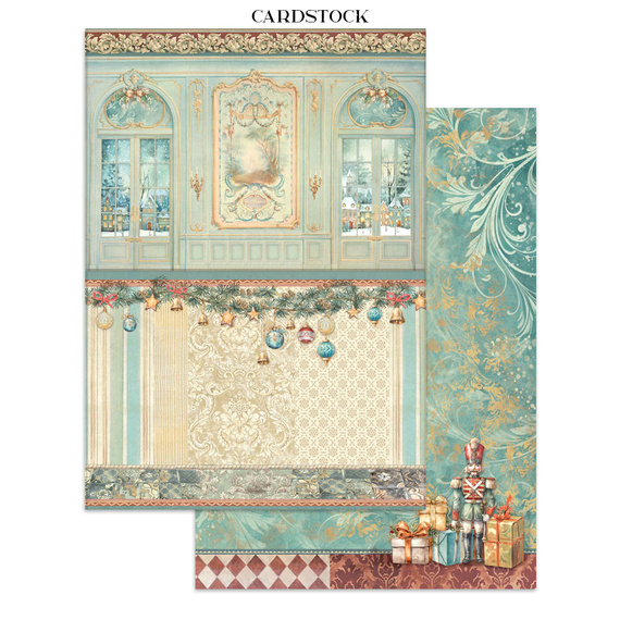 Junk Journal set of papers, stickers and elements - Alice in Christmas - Stamperia 