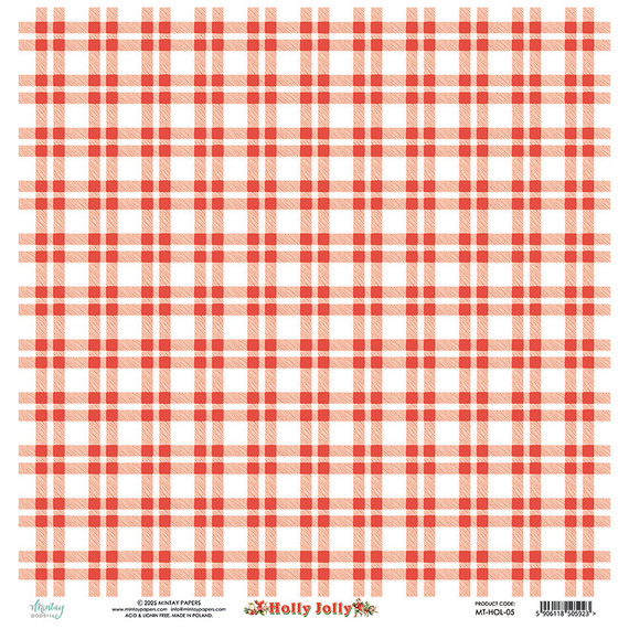 Scrapbooking paper 30x30 - Mintay - Holly Jolly 05