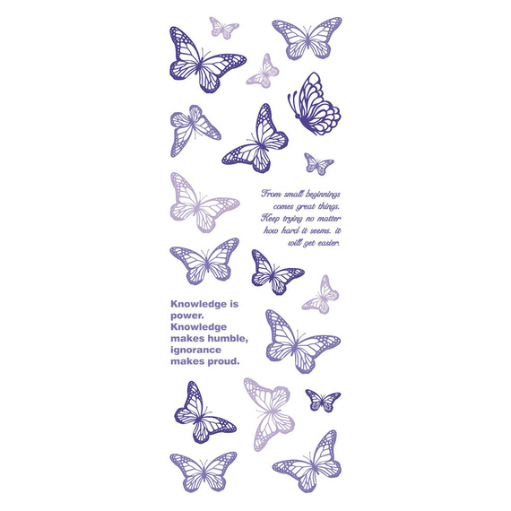 Stickers foil - Purple butterflies