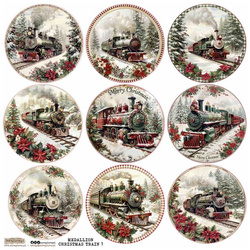 Stickers paper - ScrapLove - Medallion Christmas Train 1 - Medallion Christmas trains