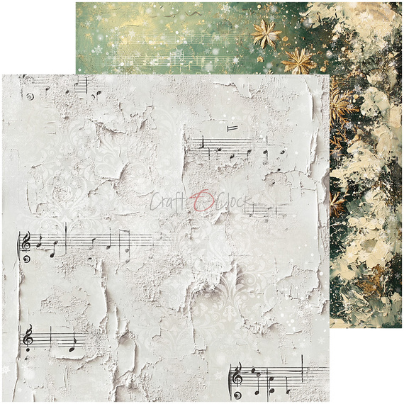 Set of scrapbooking papers 20x20 - Craft o'clock -  Oh Christmas Night- BASIC