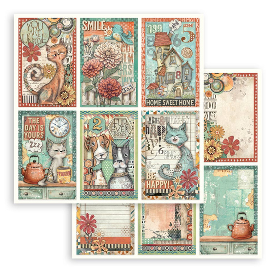 Set of scrapbooking papers 30x30 - Furry Friends - Stamperia