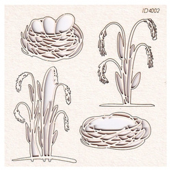 Chipboard grass and nest - Spring Prodigy - Grass'n'Nest 