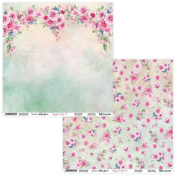 Scrapbooking Craft Papier Set for scrapbooking 30x30 - ScrapAndMe - Bright &amp; Soft