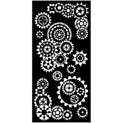 Stencil mixed Media 3D 12x25cm - Gear Up For Christmas gears - Stamperia