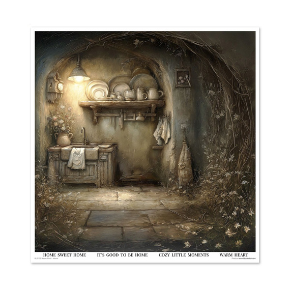 Set of scrapbooking papers 30x30 - Mouse World - Interior - Itd Collection