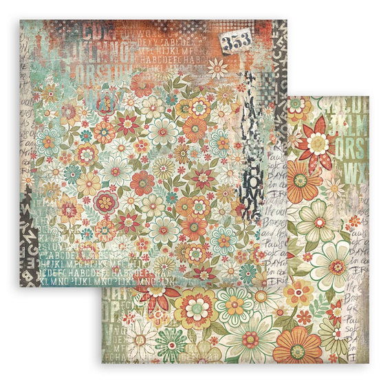 Set of scrapbooking papers 30x30 - Furry Friends backgrounds - Stamperia