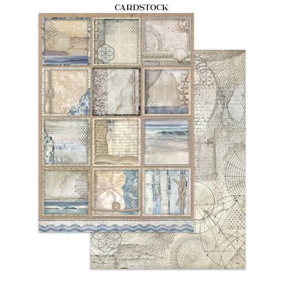 Junk Journal set of papers, stickers and elements - Silent Sea - Stamperia