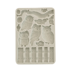 Silicone mold - The Owl's House - owls and twigs - Stamperia