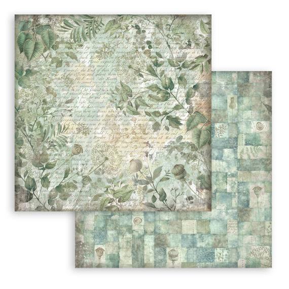 Scrapbooking Craft Papier Set 20x20 - Stamperia - Herbarium Silvae backgrounds