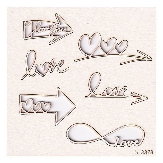 Chipboard love arrows - Brush art elemenst