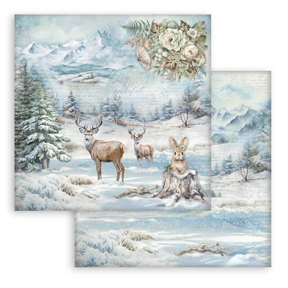 Set of 30x30 scrapbooking papers - Stamperia - The Owl's House
