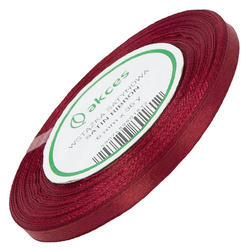 Maroon satin ribbon 6mm - 32mb