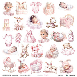 Scrapbooking paper 30x30 - ScrapAndMe - Baby 04 - sheet with cut-out elements