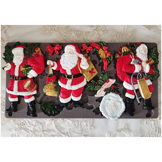 Silicone mold - Prima - Santa's Holiday Cheer Santa Claus