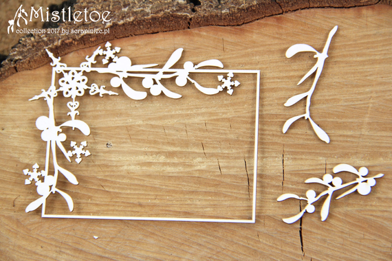 Chipboard - Rectangular frame - Mistletoe