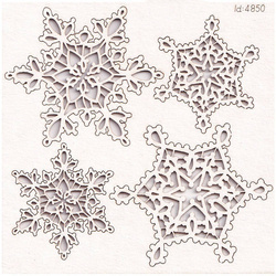 Chipboard - small stars - Tatting christmas