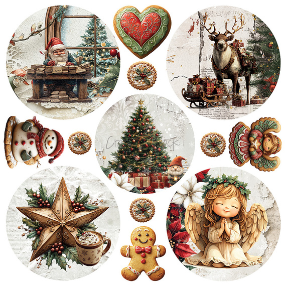 Set of scrapbooking papers 20x20 - Craft o'clock - Oh Christmas Night mix