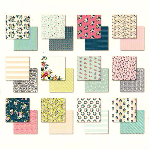 Scrapbooking Craft Papier Set 15x15 - MME - Splendor