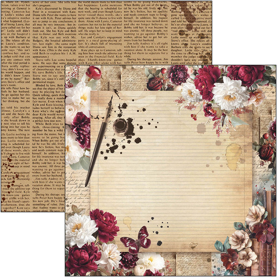 Set of scrapbooking papers 30x30cm - Paper Pad - Ciao Bella - Winter Season
